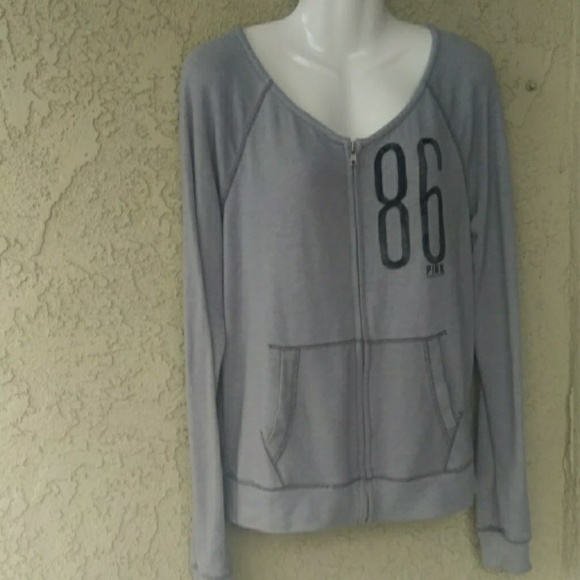 Pink Victoria's secret zippered pocket sweater - Picture 3 of 8